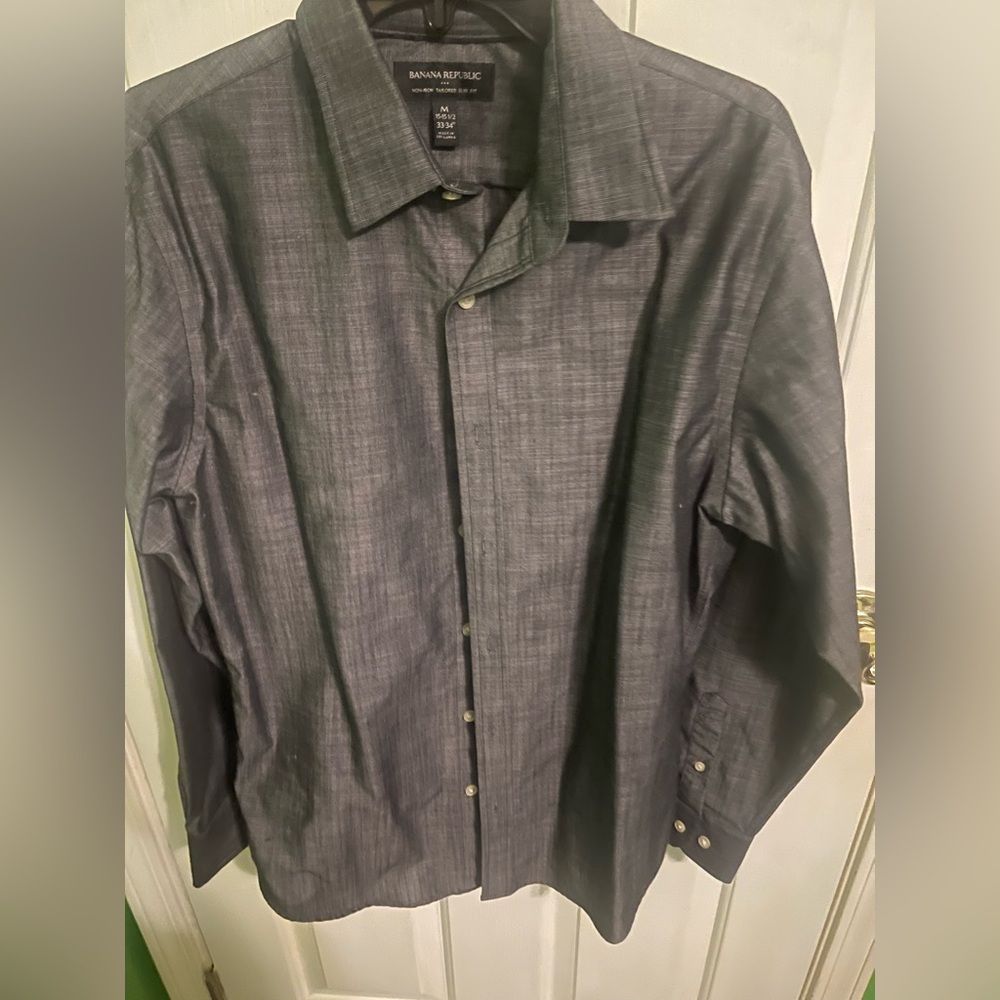 Banana Republic Men's Charcoal Button Down Shirt